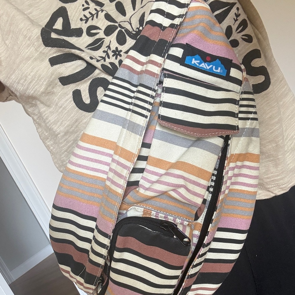 KAVU Multicolor Striped Sling Bag - Picture 5 of 5